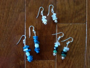 Earrings made by Hannah Smith